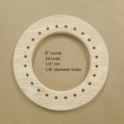 8" Round Caning Frame 24 holes
